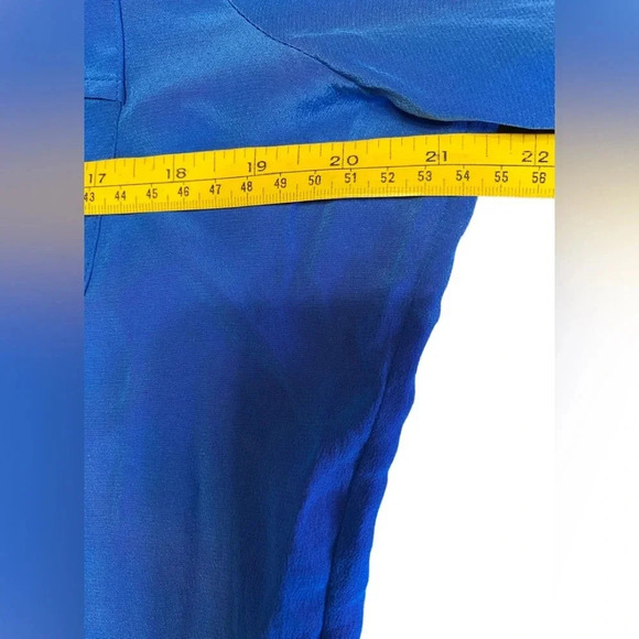 Soft Surroundings Blue Silk Button Down Top - Picture 8 of 9